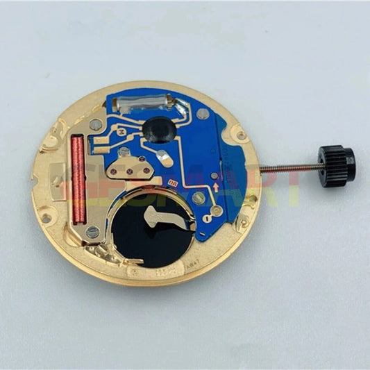 Montre <tc>ETA</tc> 955.112 à quartz, 3 aiguilles, date à 3 heures, mouvement suisse 