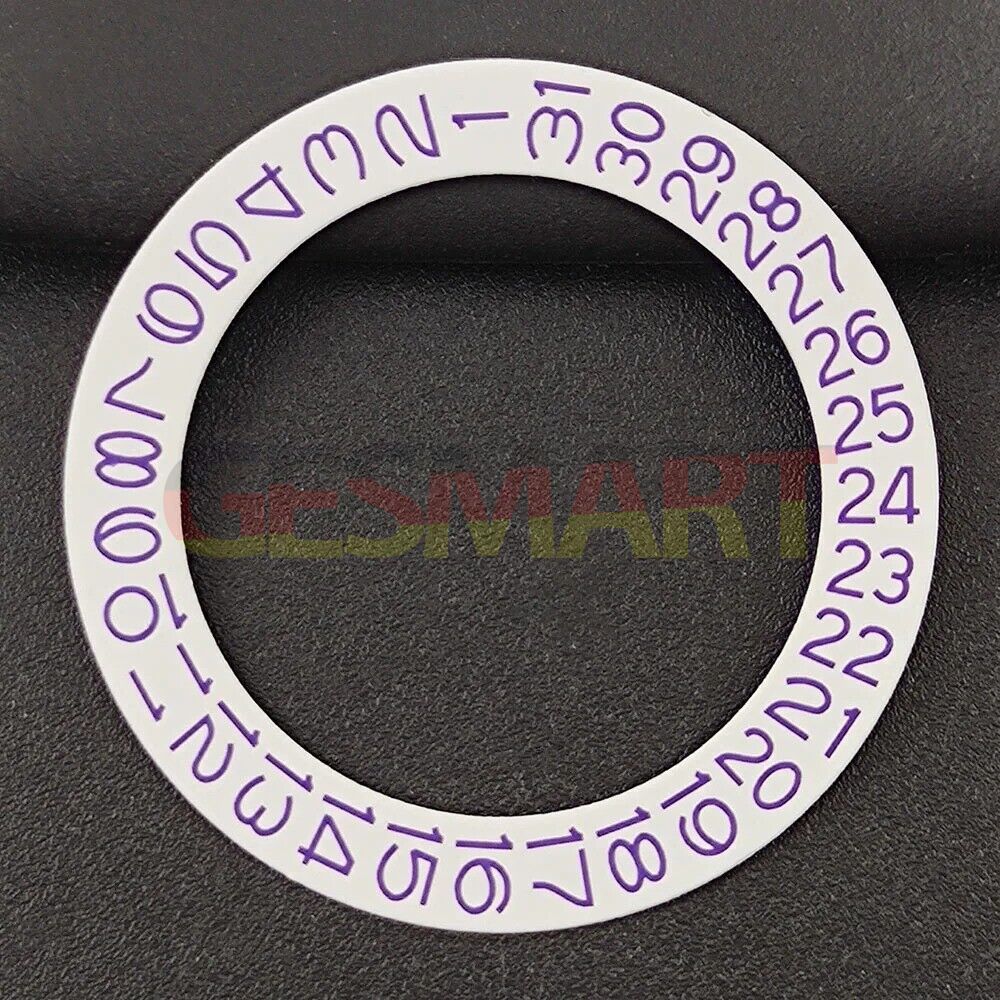 Purple date disk overlay for NH35 NH36 watch movement, enhancing customization and style.
