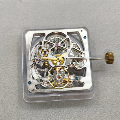 Hollow 2801-A Black Mechanical Movement 3 Hands 25 Jewels