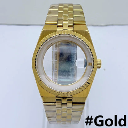39.5mm Watch Case + Bands Set Land Dweller with Sapphire Glass for NH35 NH36
