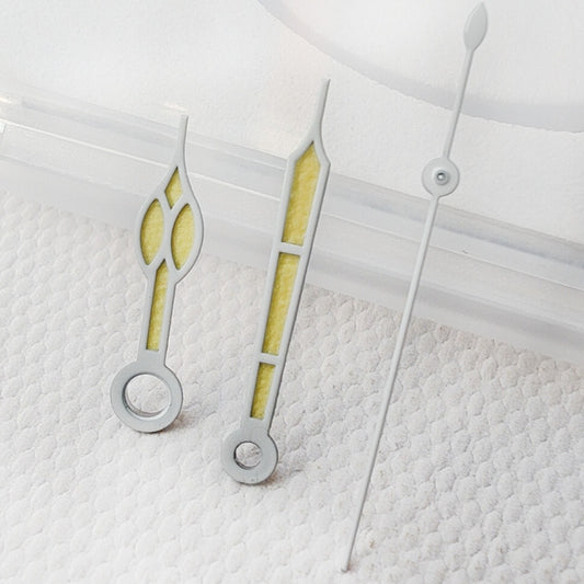 White trim orange painted C3 green lume watch hands for NH34 NH35 NH36 NH38 movements