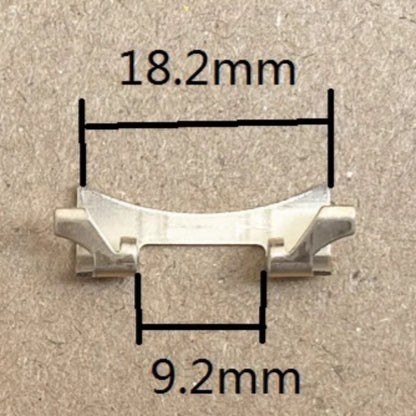 18.2x9.2mm Golden S/S Curved End Links Spring Bars Bracelet Watch Band Strap#1132