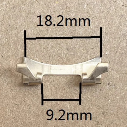 18.2x9.2mm Golden S/S Curved End Links Spring Bars Bracelet Watch Band Strap#1132