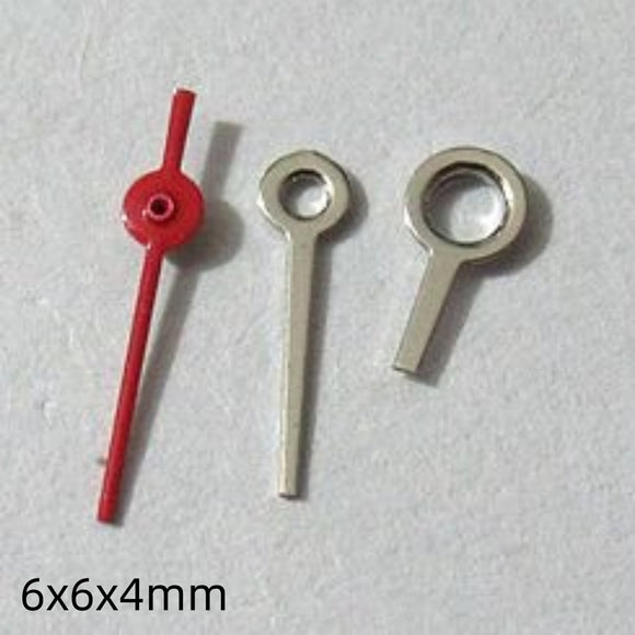 6mm Red Painted Second Hand Watch Hands Set for Miyota 2035 2115 2105 2305 Movement