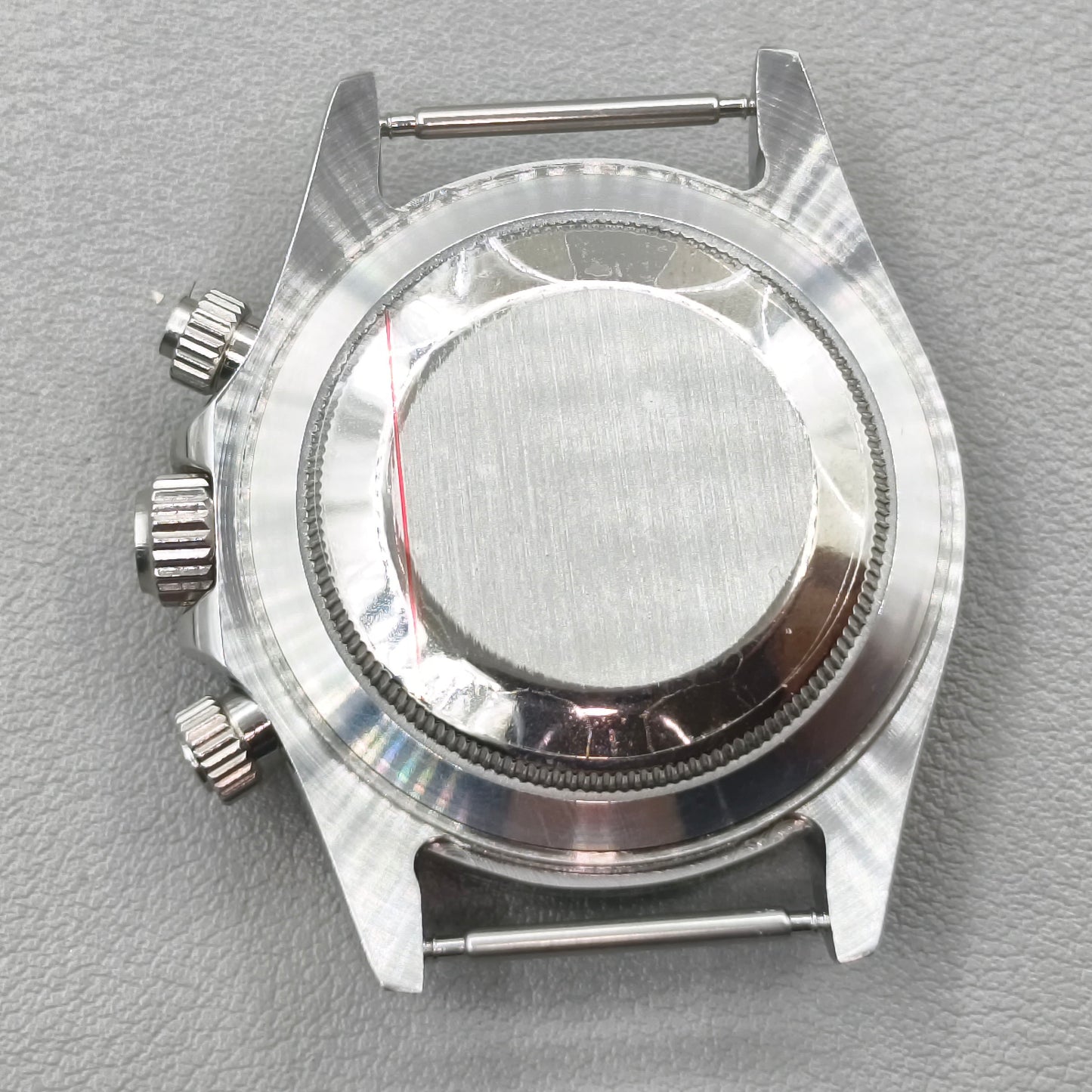 Blue Bezel 40mm Silver Watch Steel Case for Daytona VK63 VK64 Fits 20mm Strap