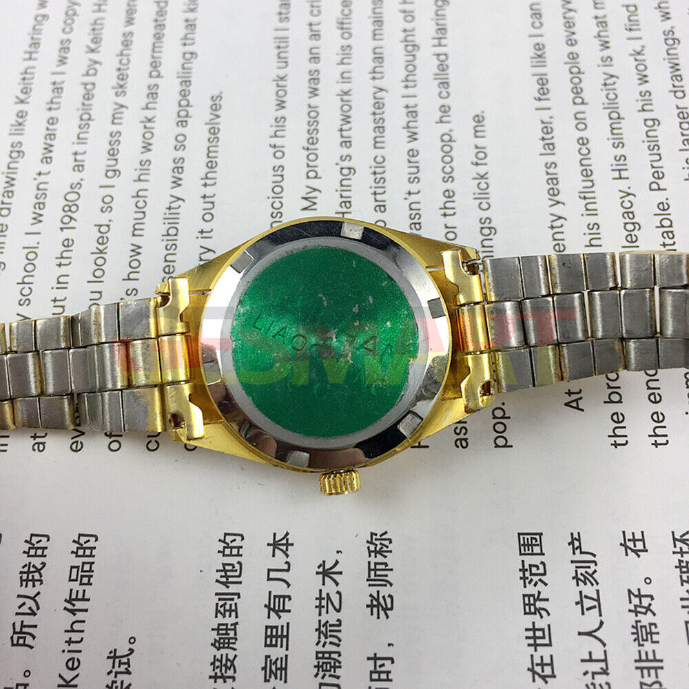 27mm Lady Manual Mechanical Watch with golden dial and 19-jewel movement, elegant nail markers.