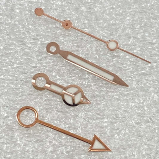Aiguilles lumineuses GMT BGW9 en or rose pour montre de plongée à mouvement NH34