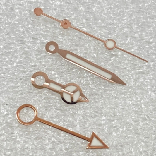 Aiguilles lumineuses GMT BGW9 en or rose pour montre de plongée à mouvement NH34