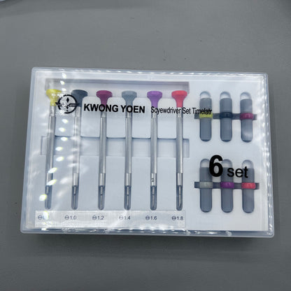 Screwdriver Set 316 Stainless Steel Watchmakers Ergonomic 6 Pieces Screwdriver