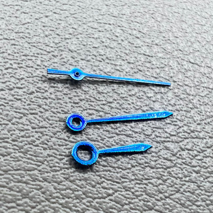2 Sets/Pack 8mm Long Blue No Lume Watch Hands for Miyota 2035 Movement