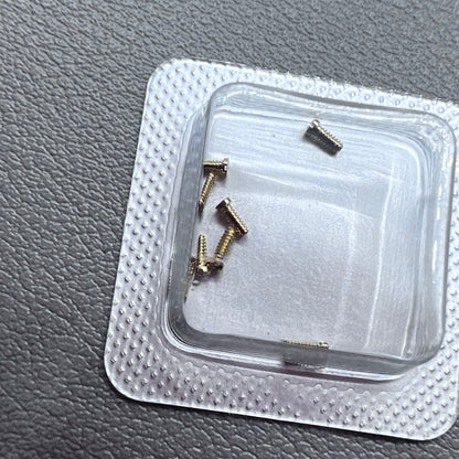 Men Golden 3x1mm Watch Back Cover Screws Slotted Screws Watch Part for Cartier Watches