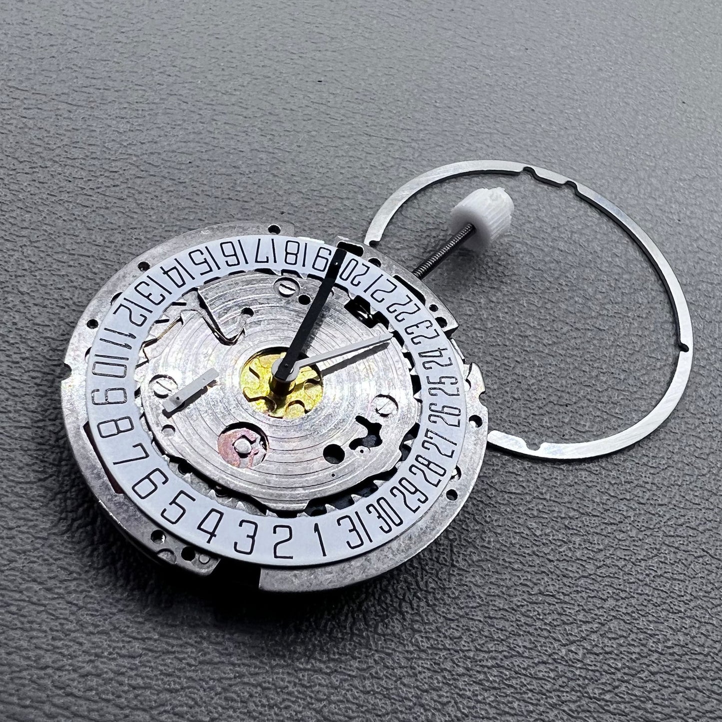 ISA 8171A Quartz Movement 4 Hands Date@6 Silver Plated