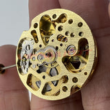 26.5mm China DANDONG 7120 Automatic Mechanical Watch Movement Hollow Golden