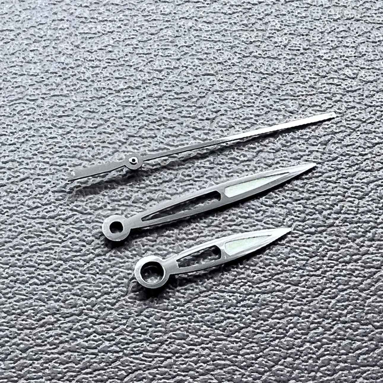 Modified Silver Lume Watch Hands Set for ETA2836 2824 2892A2 #83588