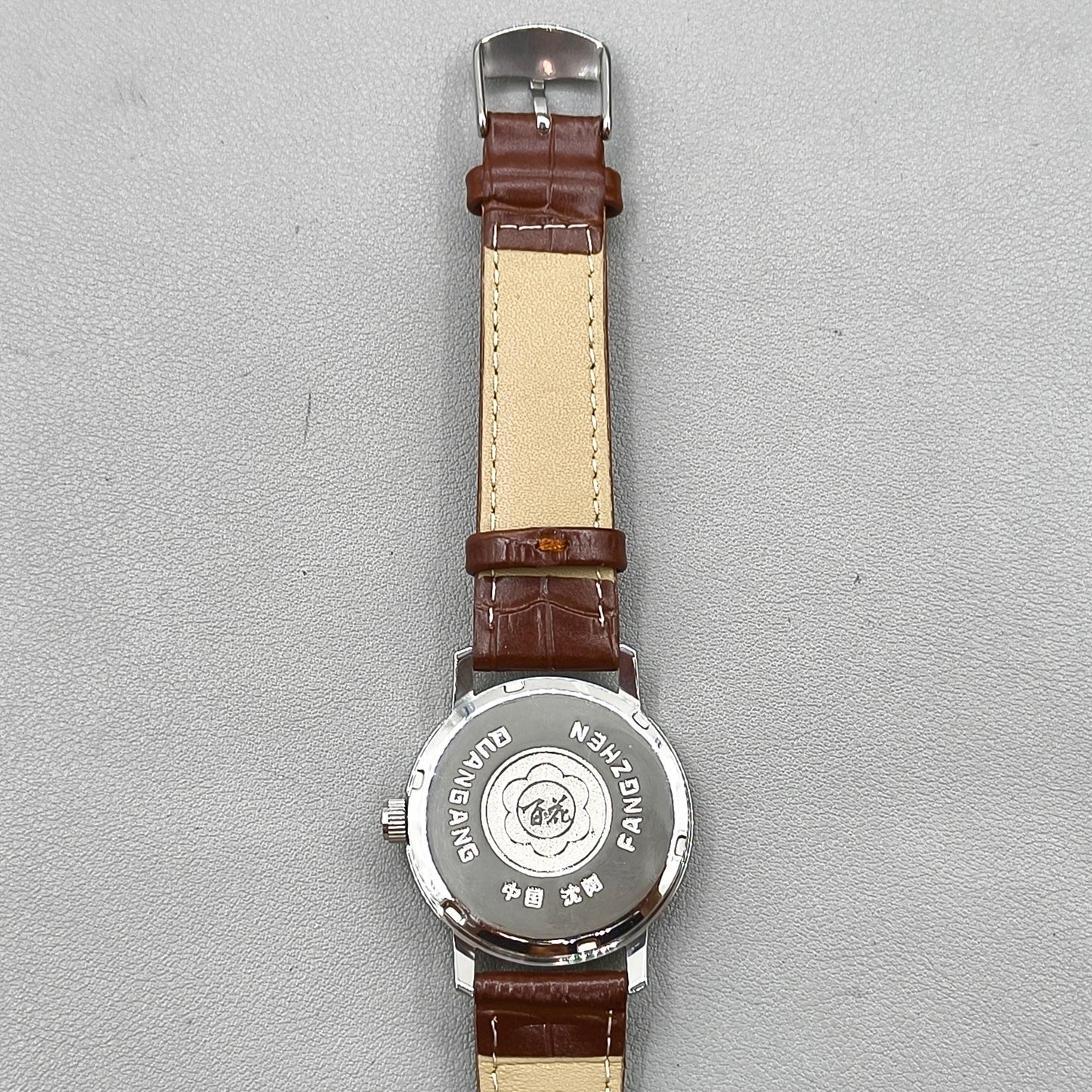 37mm China Baihua Silver Dial Shock-Resistant Manual Mechanical Watch 19 Jews
