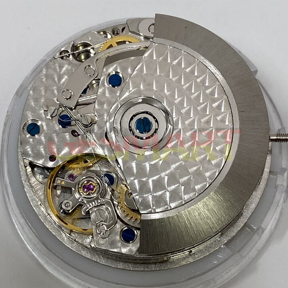 Dandong 7753 automatic watch movement with small seconds at 9 o'clock, precision mechanical component for watch repair.