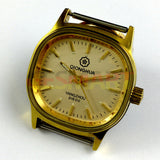 34mm Yangzhou Qionghua Steel Manual Mechanical Watch Golden Dial+Watch Band