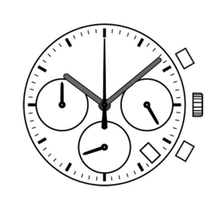 DANDONG 7750 black automatic watch movement with date function for precise watch repairs and upgrades.