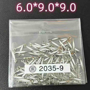 100sets 9mm Silver Trim Leaf Shape Watch Hands for Miyota 2035 2115 PC21