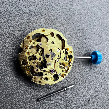 Japan Miyota 6T33 Golden Hollow Hand-winding Mechanical Movement 3 Hands