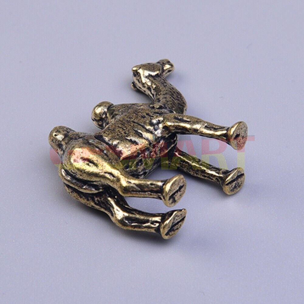 Solid copper camel trinket with vintage bronze finish and hand-carved details for elegant decor.