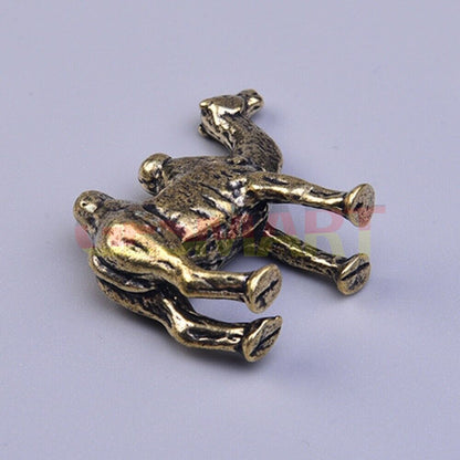 Solid copper camel trinket with vintage bronze finish and hand-carved details for elegant decor.