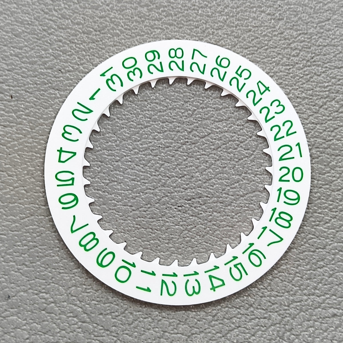 Replacement Green Font White Background Date Disk Wheel for NH35 Movement