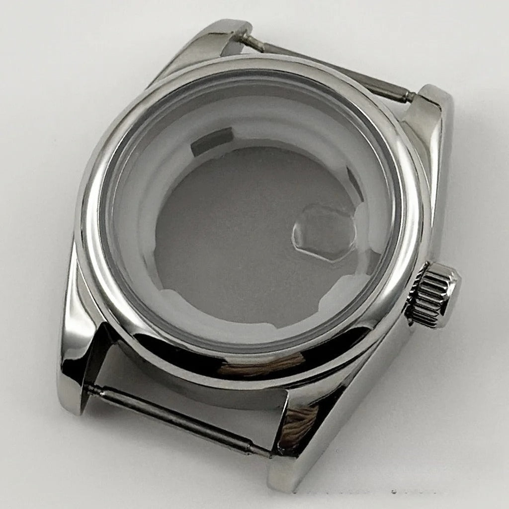31MM Round Bezel Sapphire Glass Presidential bracelet Watch Case for NH05 NH06