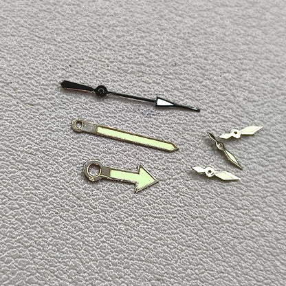 2 Sets/Pack Silver+black Trim Green Lume Watch Hands for Miyota OS10 OS20 OS30