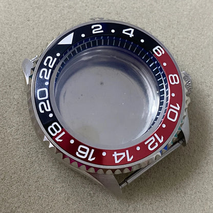 41.5MM Watch Case with Black Chapter Ring+Bezel SKX007 Set for NH35/NH36/4R