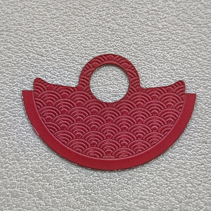 Metal Red Wave Rotor Oscillating Weight Overlay Fit for NH35 NH36 Movement