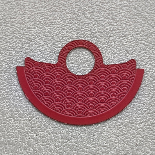 Metal Red Wave Rotor Oscillating Weight Overlay Fit for NH35 NH36 Movement