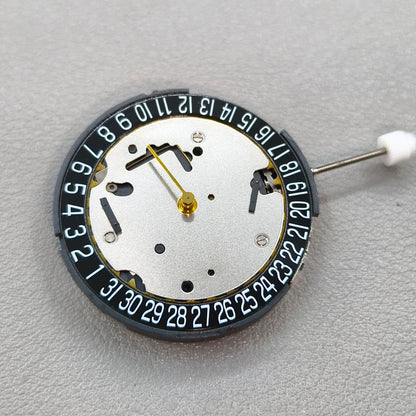 Swiss ISA8371 8371B Quartz Movement Black Disk Small Second@3/9 Date@6