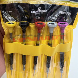 Bergeon 6899-P05 Set Of 5 Watchmakers Ergonomic Screwdrivers