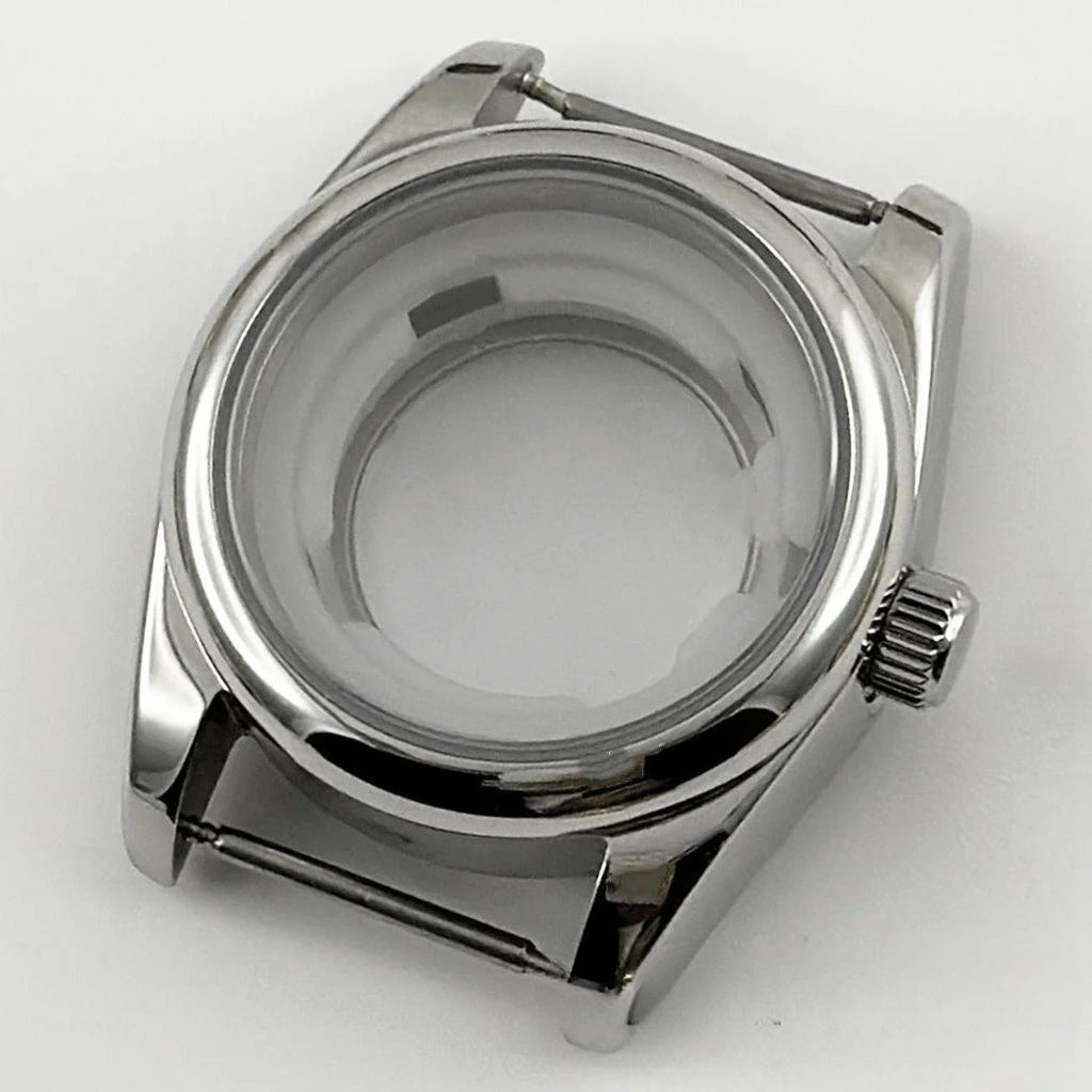 31MM Round Bezel Sapphire Glass Presidential bracelet Watch Case for NH05 NH06