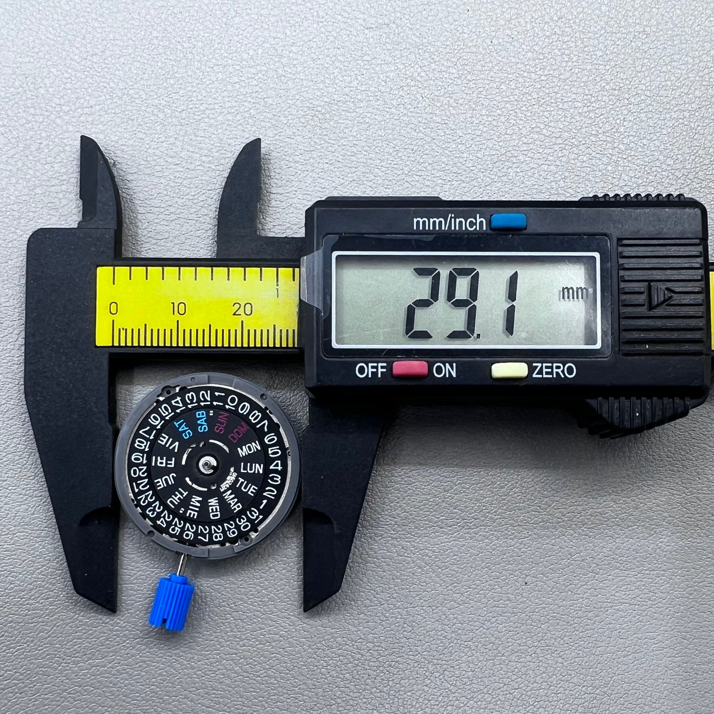 Japan Seiko NH36 NH36A Movement English font Black Disk Week Crown@3.8