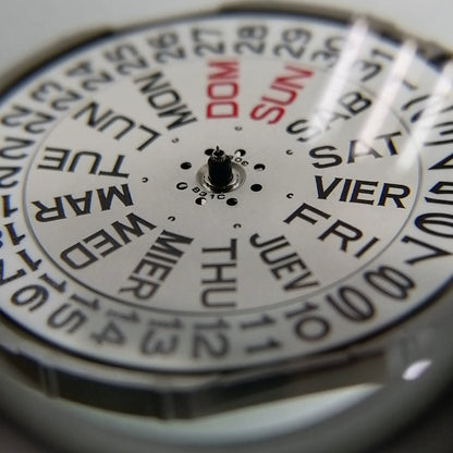 Miyota 2405 quartz watch part for double calendar, 3 hands, precision Japan-made movement.