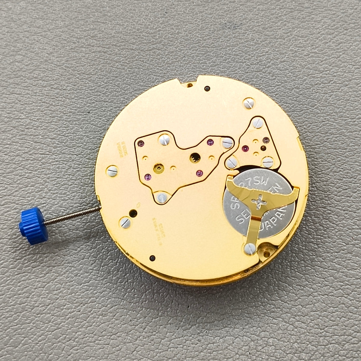 Swiss Original Ronda 5020.B Quartz Watch Movement Golden Plated 10 Jewels