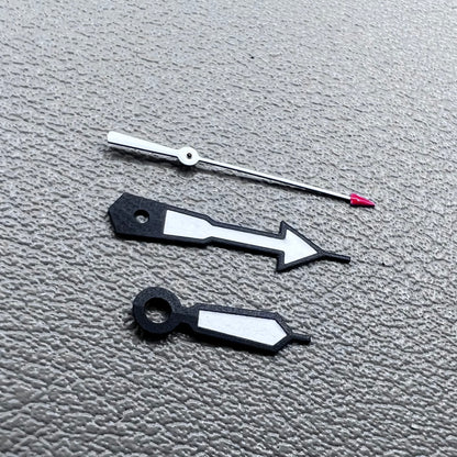 2 Sets Black Trim Arrow Shape Red Pointed Hands for NH35 NH36 NH38 NH39 NH34