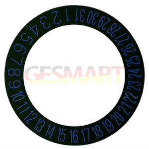 Black Background Blue Font Date Disk Wheel for Movement NH35 NH36 Date At 6