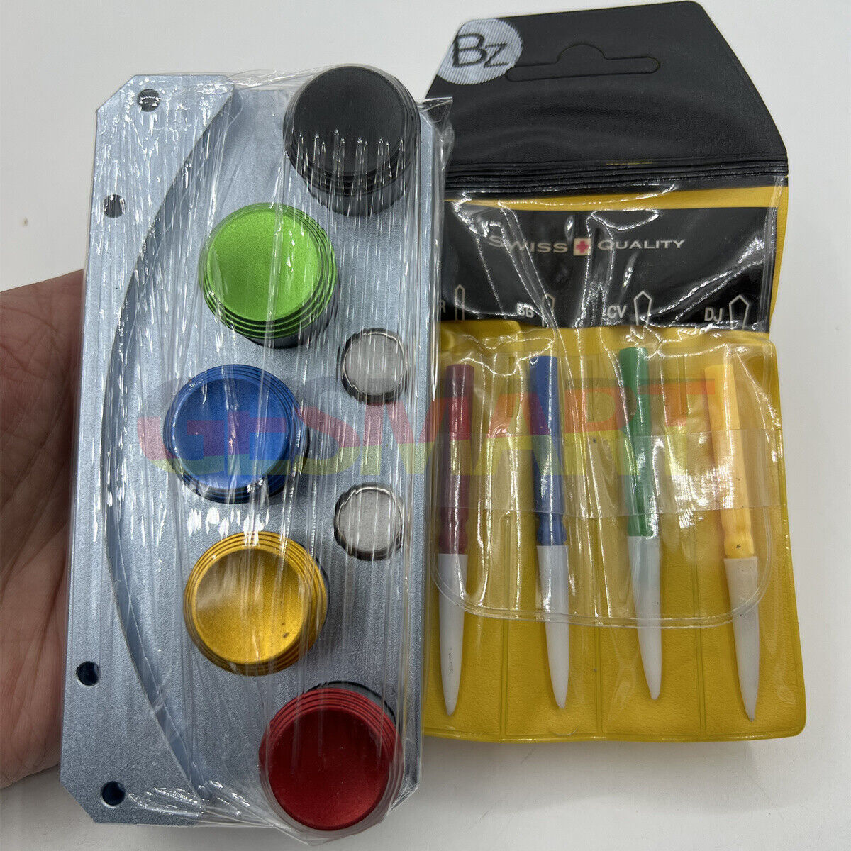 Support de gobelets à huile argentés en alliage moulé sous pression, 5 récipients avec stylo à huile, réparation de montres