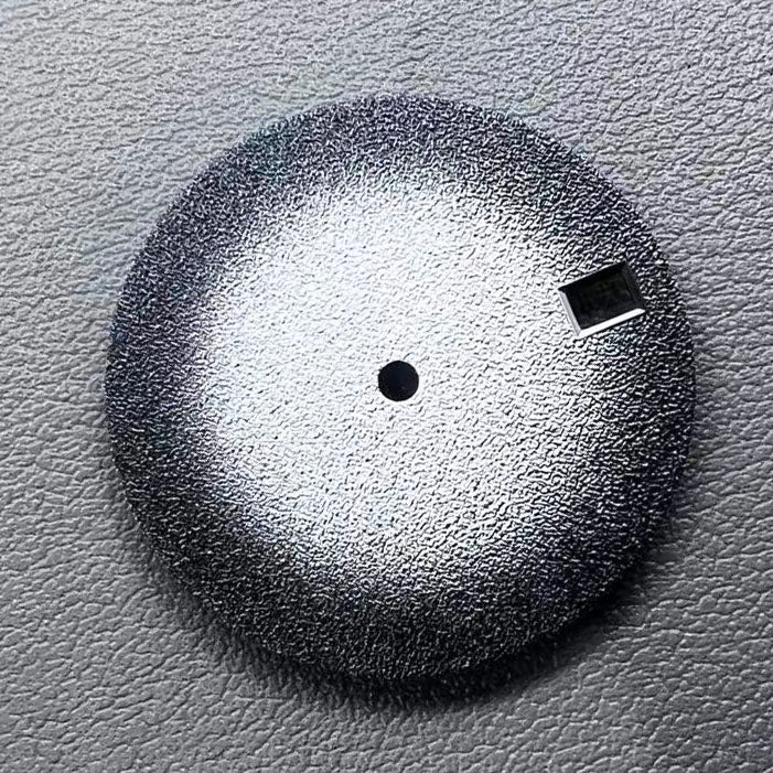 28.5mm gradual black matte watch dial, designed for ETA2824 movement precision.
