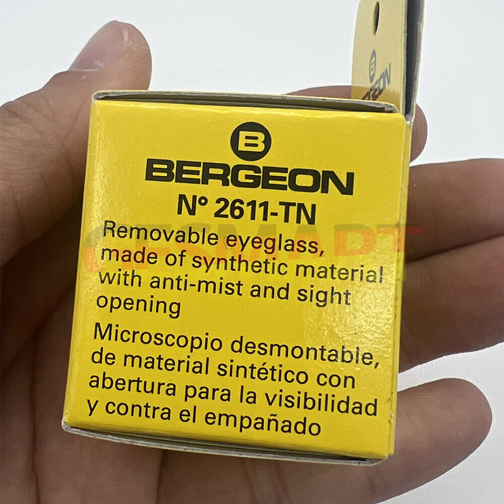 Bergeon 2611-TN-2.5 loupe showing 4x magnification, perfect for detailed watch accessory inspection.