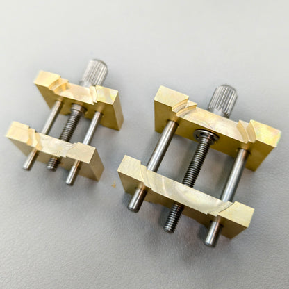 2 PIECES Watch Movement Holder Clamp Vise Copper Vintage Small & Big Size