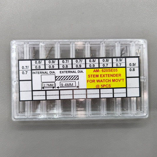 Assortment 45 PIECES 9 Sizes Watch Stem Extender for Swiss ETA Movements