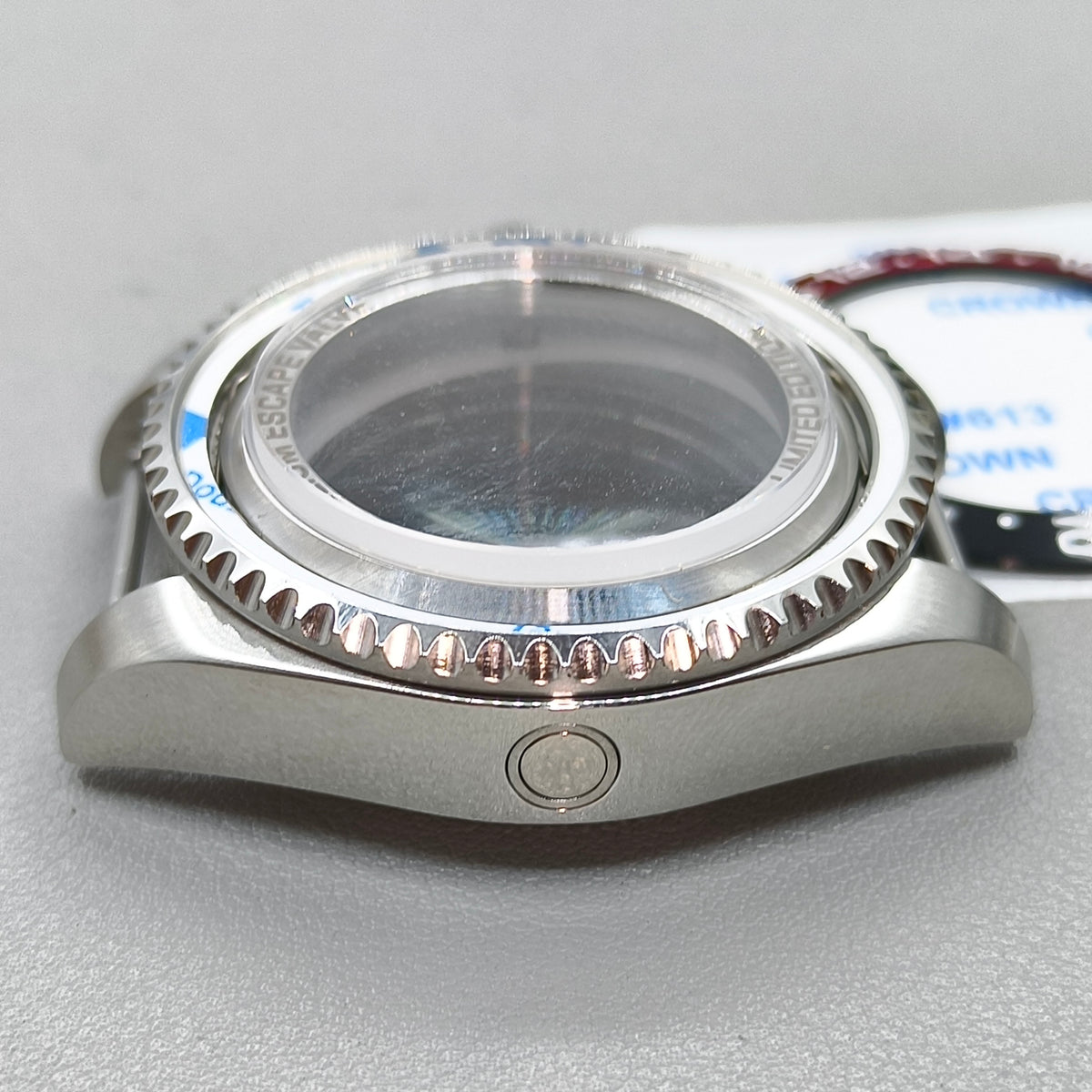 44mm Watch Case for Deep SEA for NH34 NH35 NH36 Black Red Bezel Solid Back