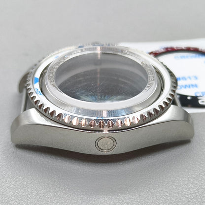 44mm Watch Case for Deep SEA for NH34 NH35 NH36 Black Red Bezel Solid Back