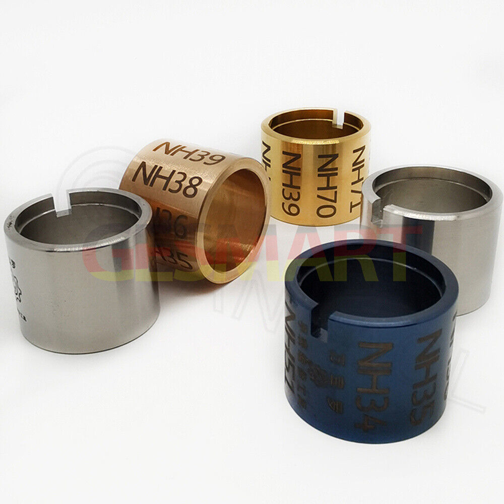 Stainless steel watch movement holder, fits Miyota NH35 NH36 7S26 7S36 4R36 models, durable tool.