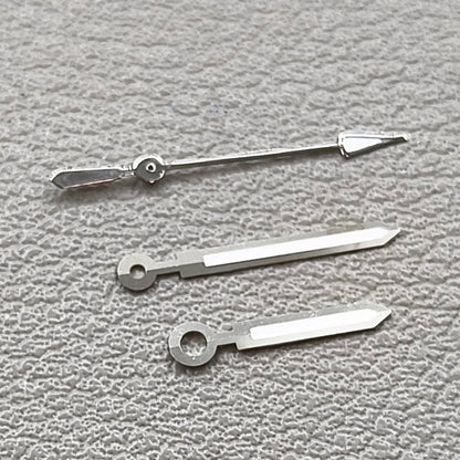 2 Sets Watch Hand Silver Trim Arrow Shape Lume for Miyota 2315 2035 2036 2115 2305