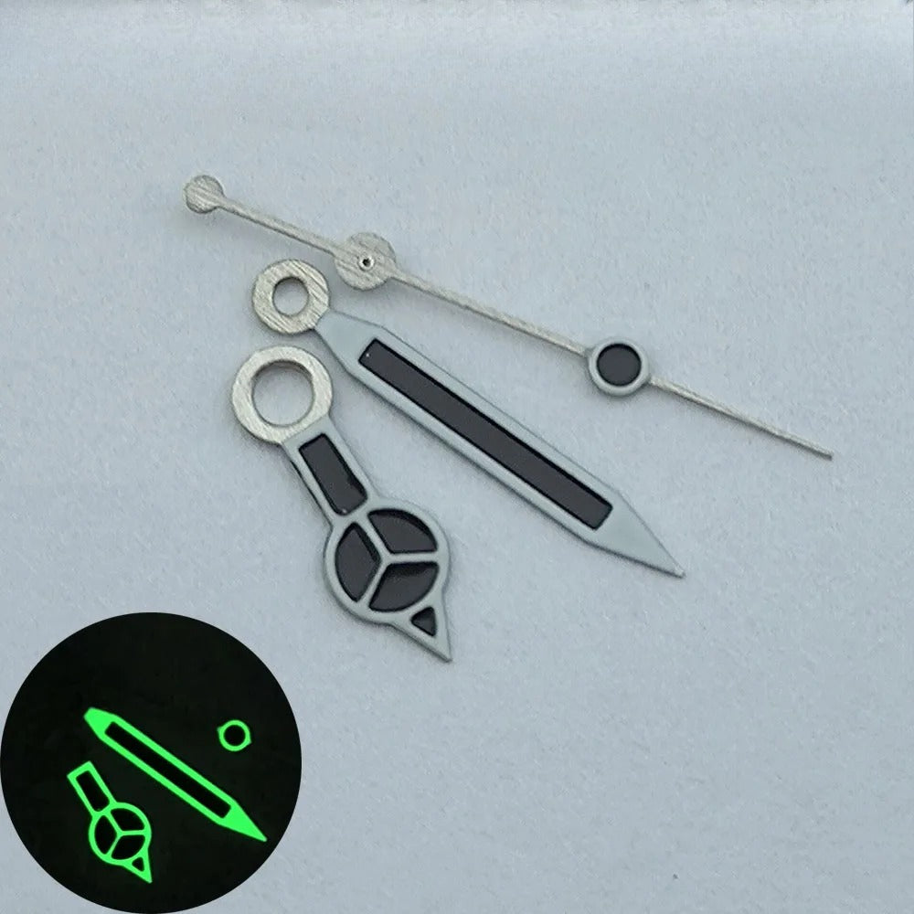 Modified 3 Hands Watch Hands with Green luminous /No luminous for NH35 NH36